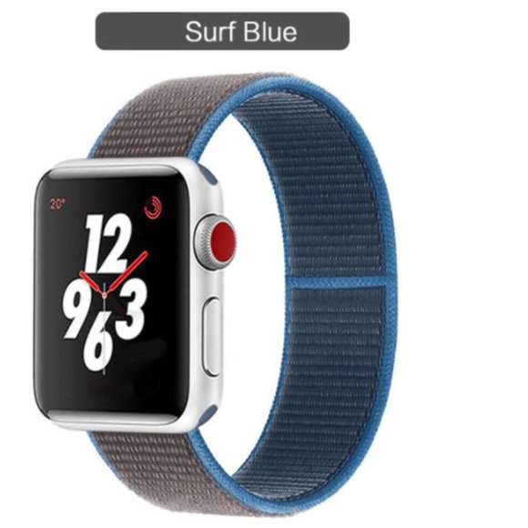 NEW SURF BLUE Strap Loop Band FOR Apple Watch - Picture 1 of 5